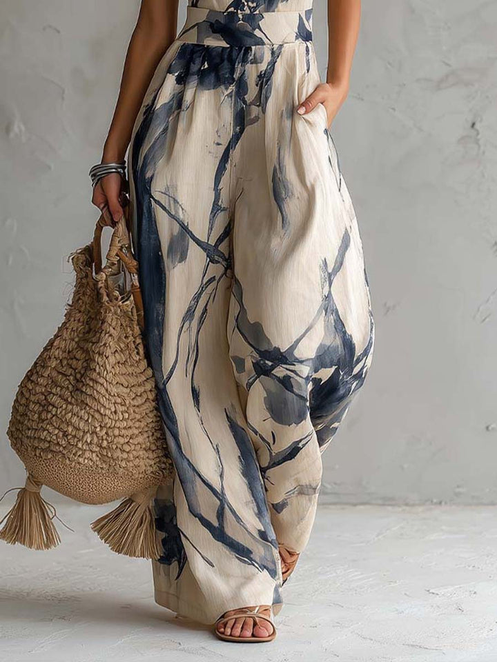 MARCELLA | HALTER WIDE-LEG JUMPSUIT