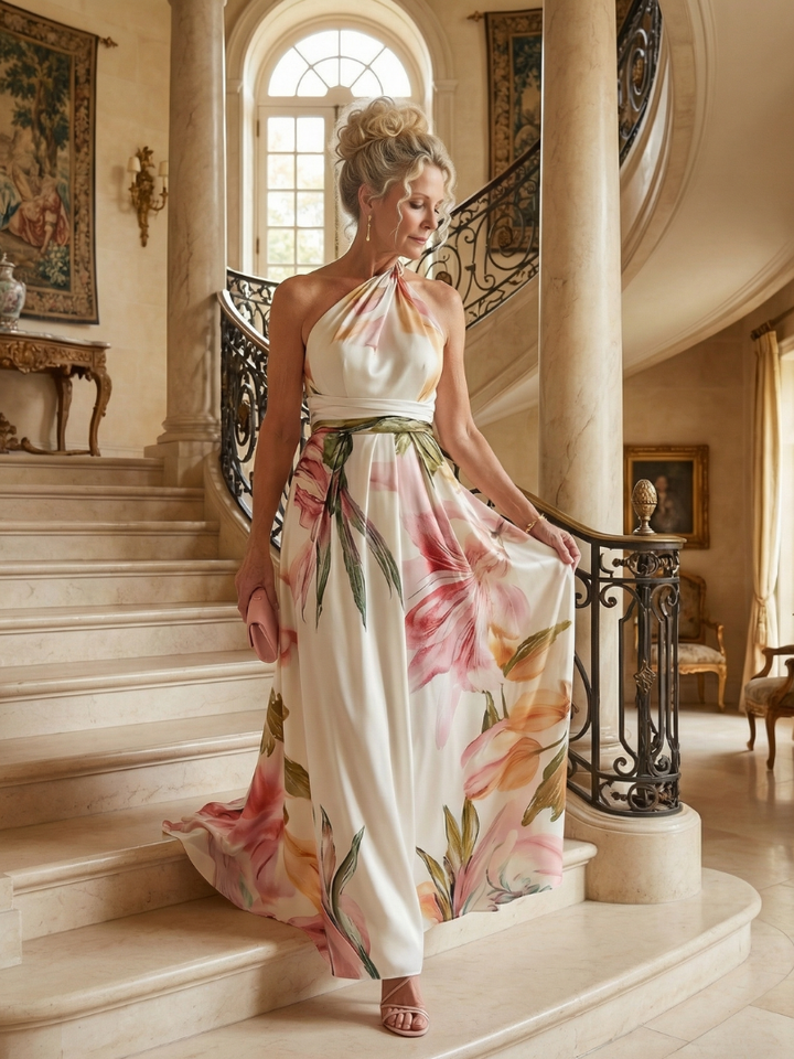 Amiel™ Light Floral Maxi Dress