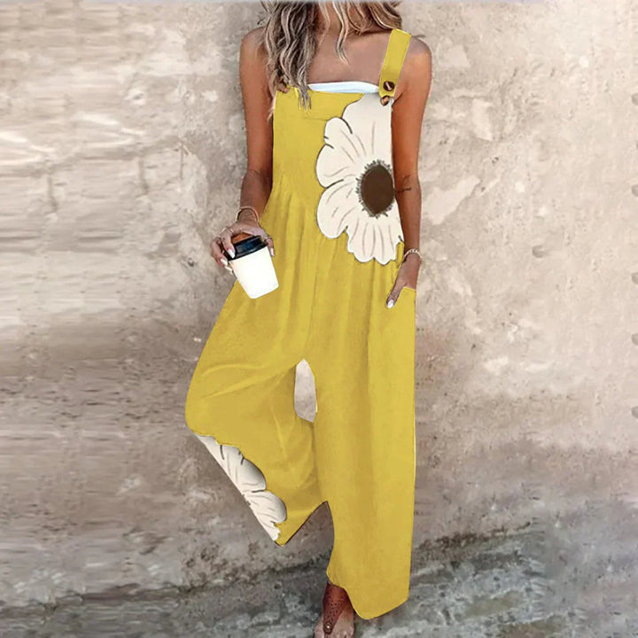 SAVANNAH | PRINTED WIDE-LEG OVERALLS