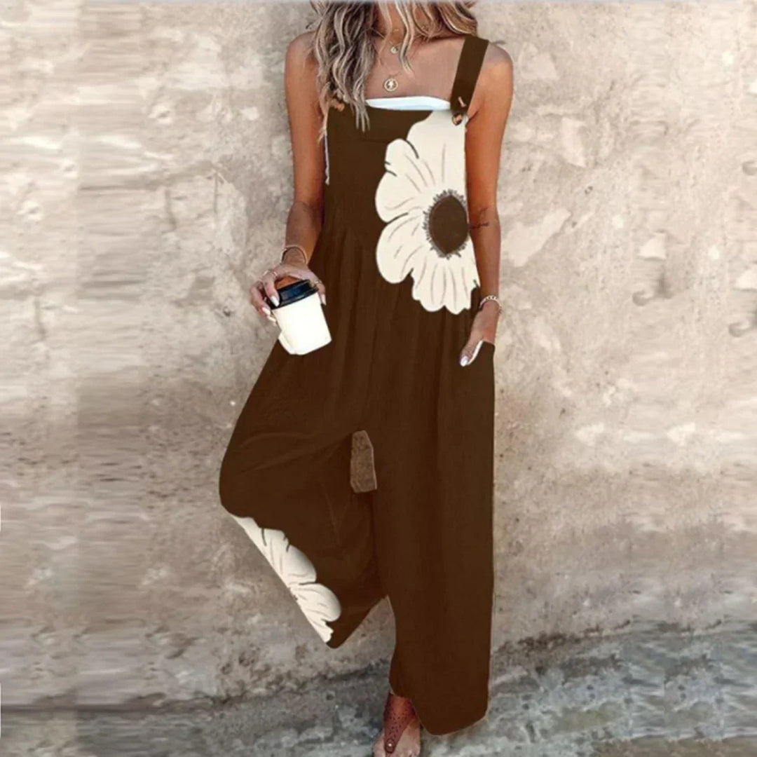 SAVANNAH | PRINTED WIDE-LEG OVERALLS