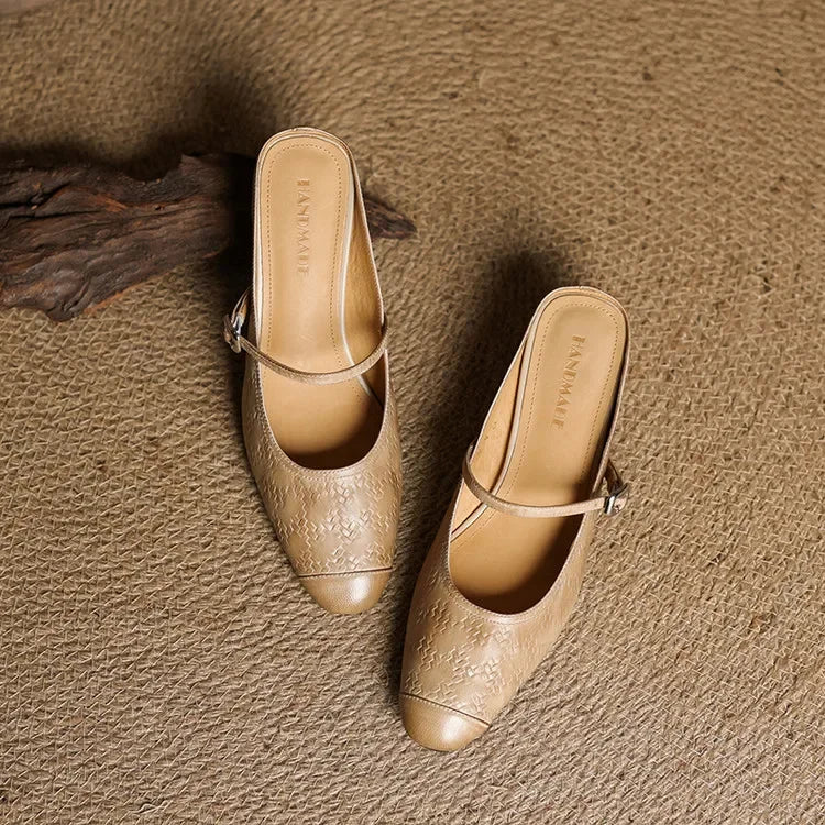 Becky Genuine Leather Mules