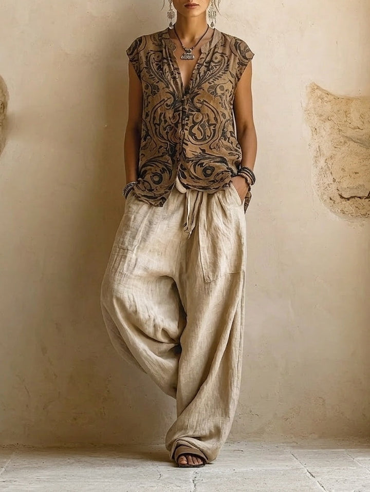 NATURAL | THREE-PIECE RELAXED SET