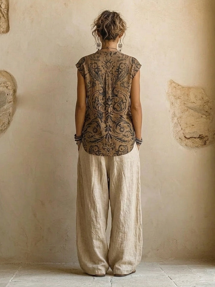 NATURAL | THREE-PIECE RELAXED SET