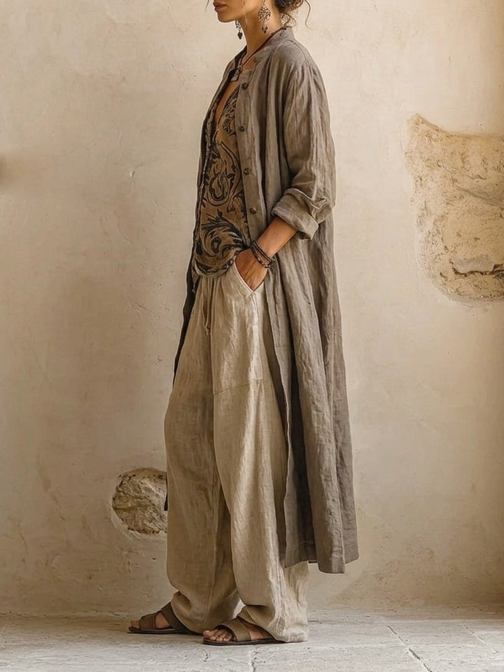 NATURAL | THREE-PIECE RELAXED SET