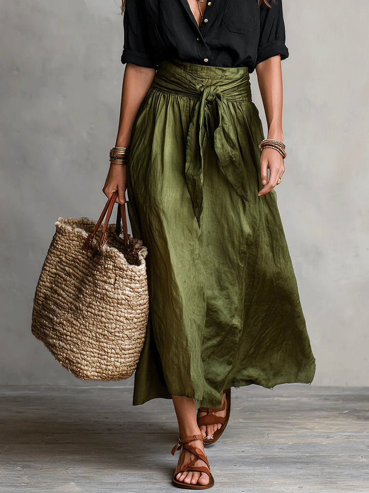 RIVER | SHIRT & MIDI SKIRT SET