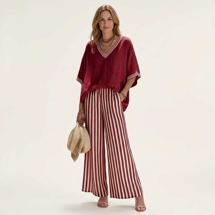 JULIANA | STRIPED LINEN TWO-PIECE SET