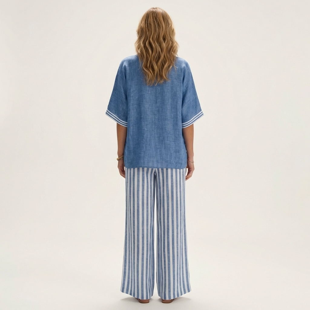 JULIANA | STRIPED LINEN TWO-PIECE SET
