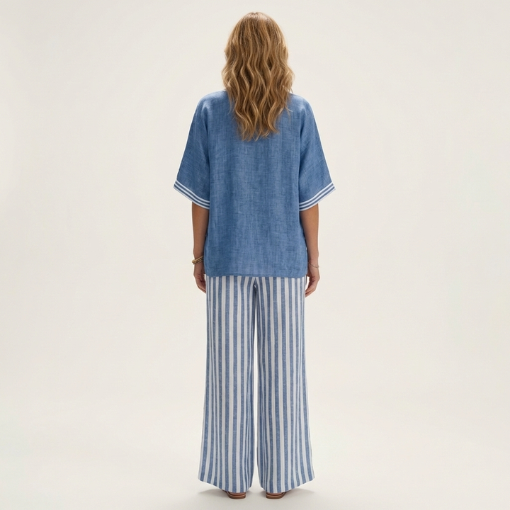 JULIANA | STRIPED LINEN TWO-PIECE SET