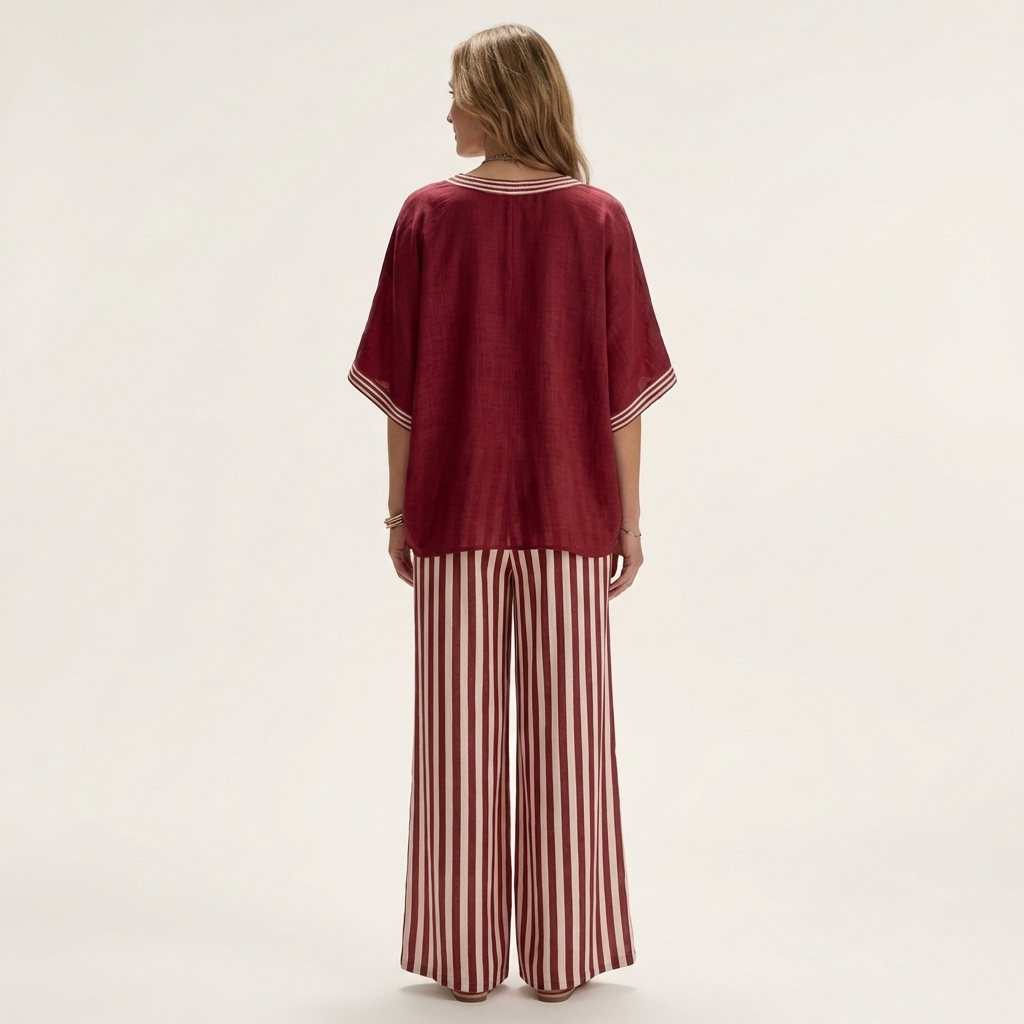 JULIANA | STRIPED LINEN TWO-PIECE SET
