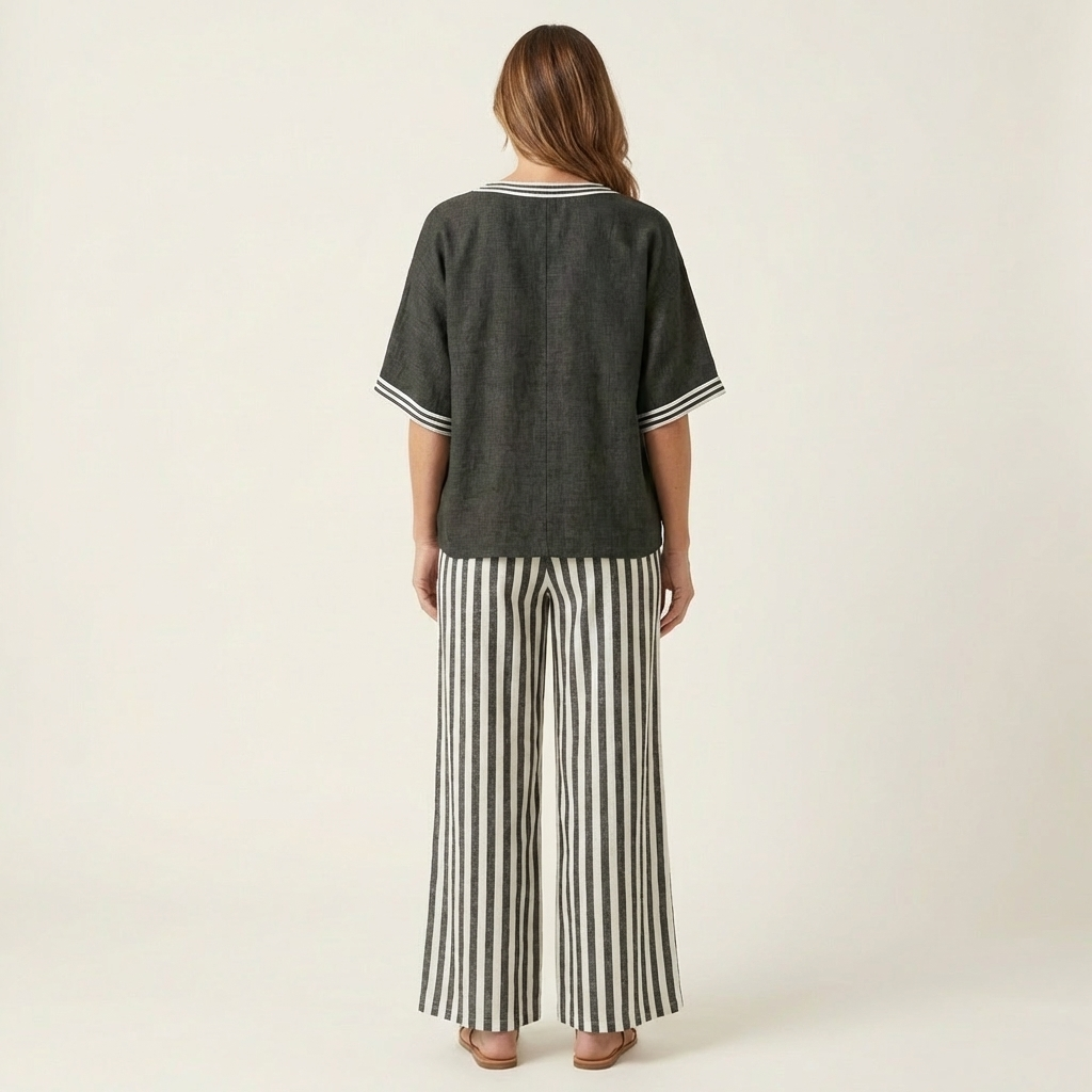 JULIANA | STRIPED LINEN TWO-PIECE SET