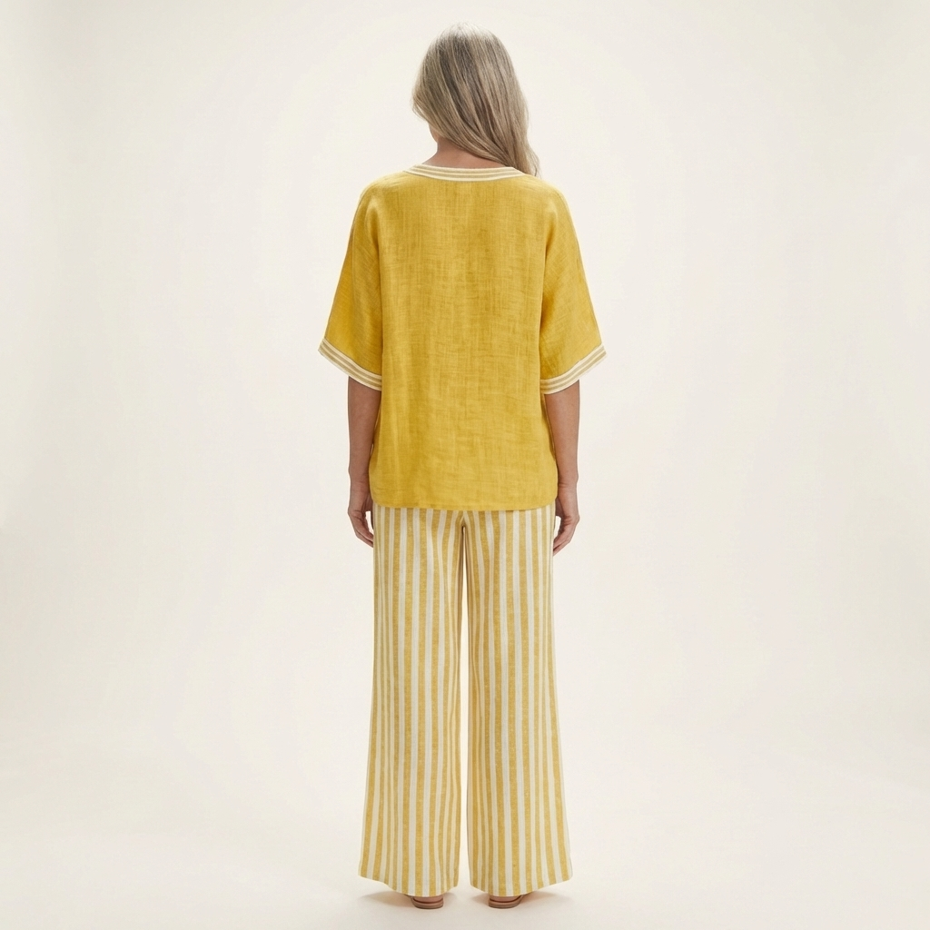JULIANA | STRIPED LINEN TWO-PIECE SET