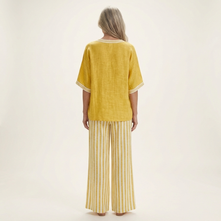 JULIANA | STRIPED LINEN TWO-PIECE SET