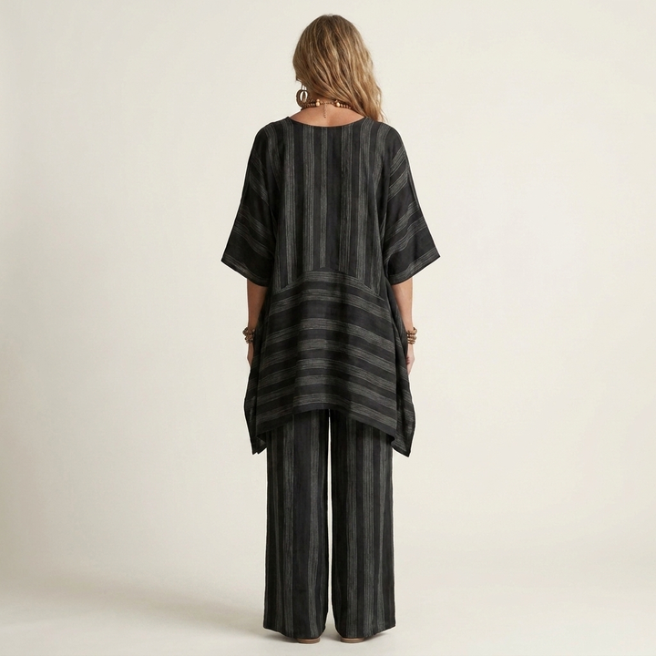 KIARA | STRIPED COTTON LINEN SET