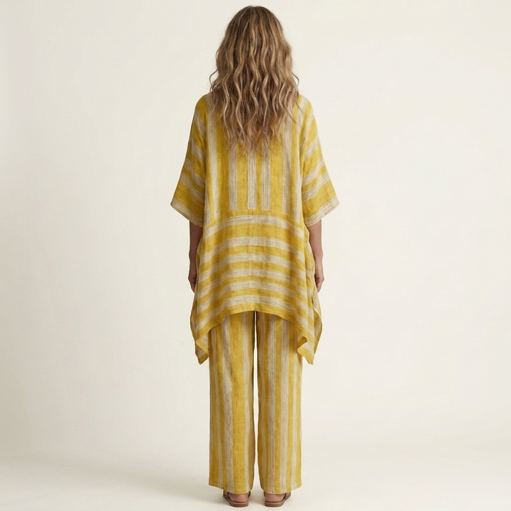 KIARA | STRIPED COTTON LINEN SET