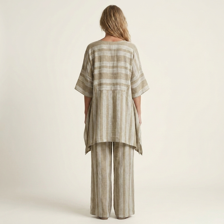 KIARA | STRIPED COTTON LINEN SET