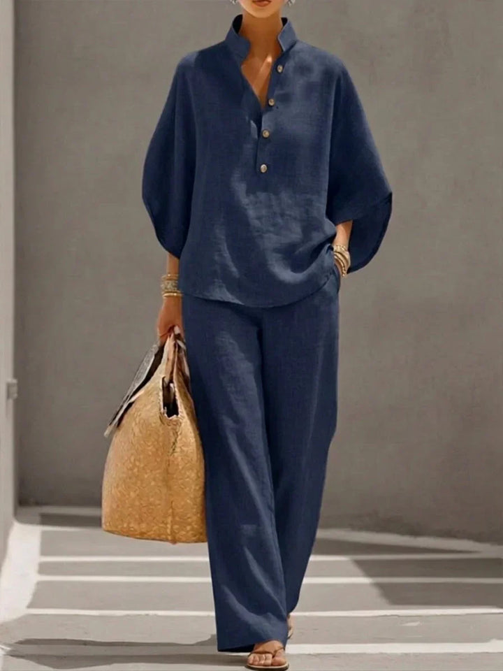 MARIBEL | BATWING TOP & WIDE-LEG PANTS SET
