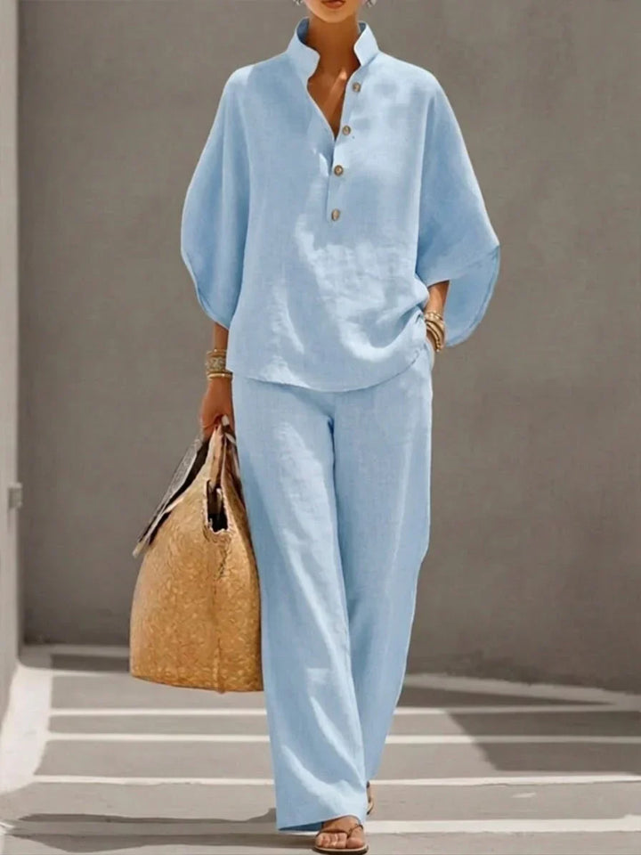 MARIBEL | BATWING TOP & WIDE-LEG PANTS SET
